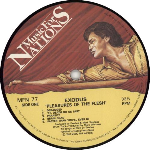 EXODUS Pleasures of the Flesh LP インポート Exodus Pleasures Of The Flesh UK vinyl LP album (LP record